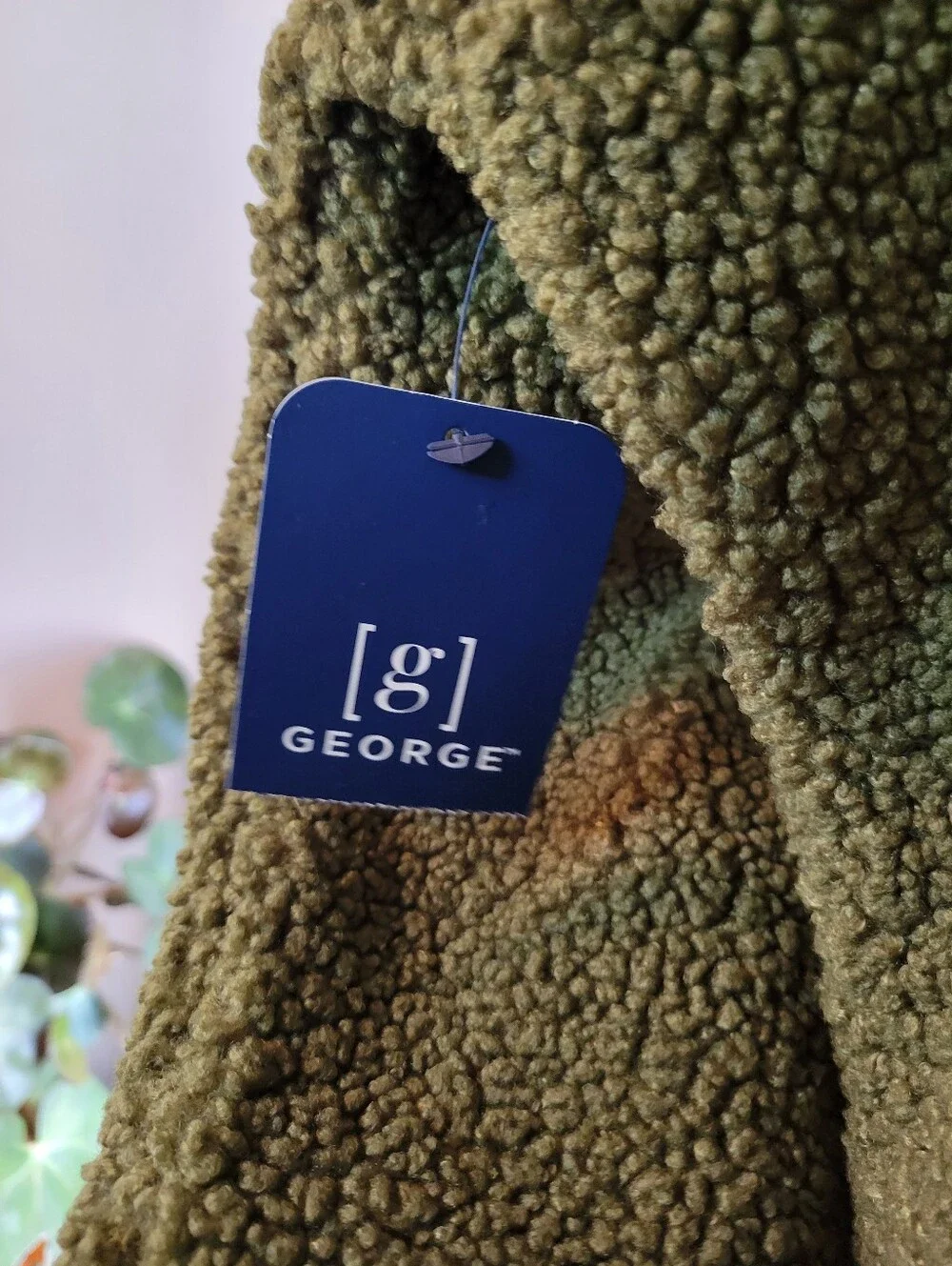 NEW George Full Zip Sherpa Forest‎ Olive Green One Pocket Jacket, Size Mens XL
